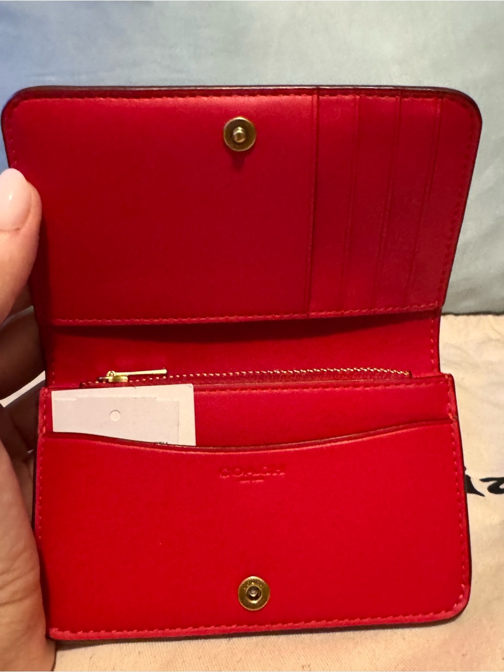Coach Essential Slim Card Case/Card Holder in Candy Apple Red ❤️🍎❤️ - Picture 9 of 16